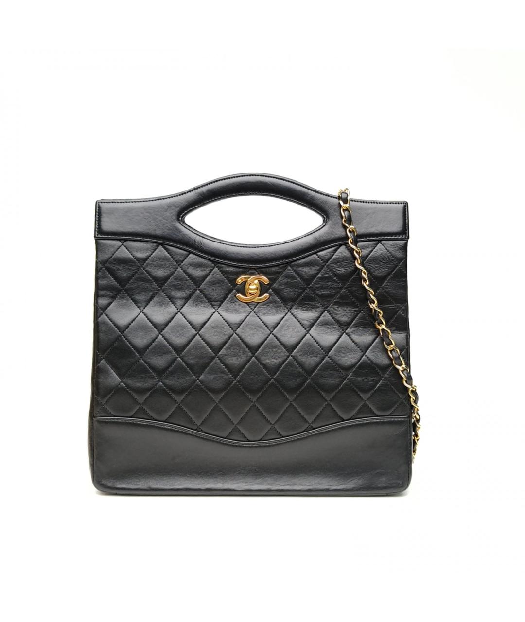 CHANEL Черная сумка с короткими ручками, фото 2