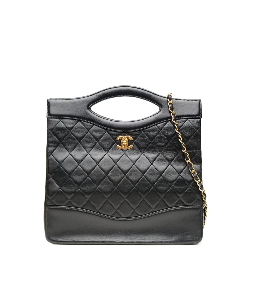 CHANEL Черная сумка с короткими ручками, фото 10