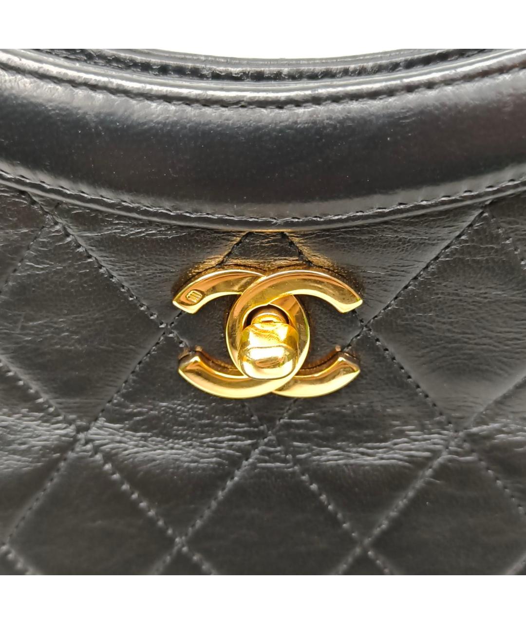 CHANEL Черная сумка с короткими ручками, фото 8