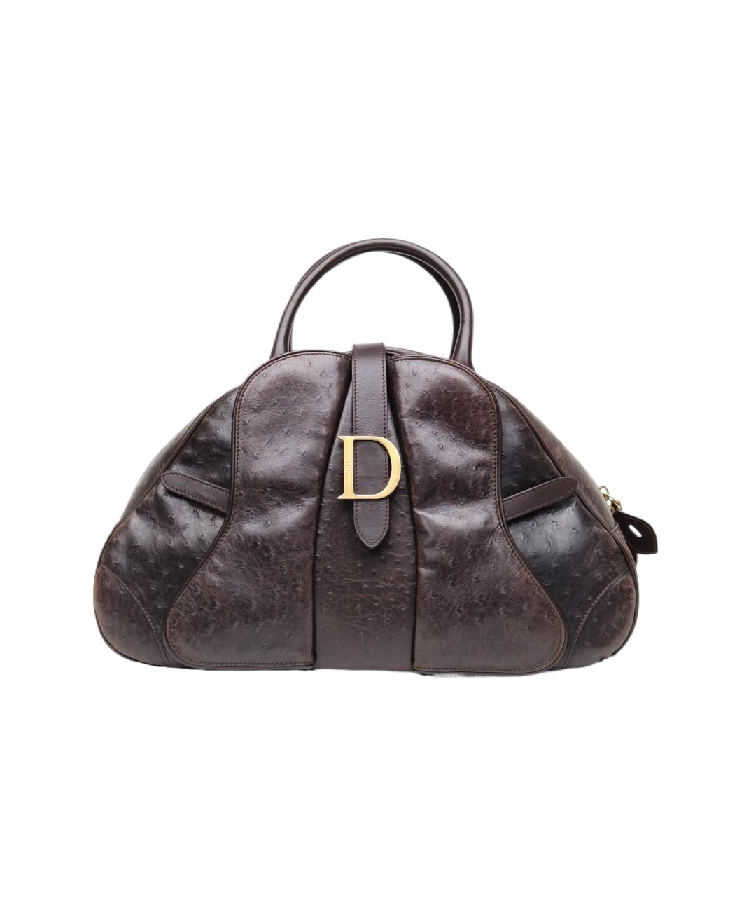 CHRISTIAN DIOR Коричневая сумка с короткими ручками, фото 10