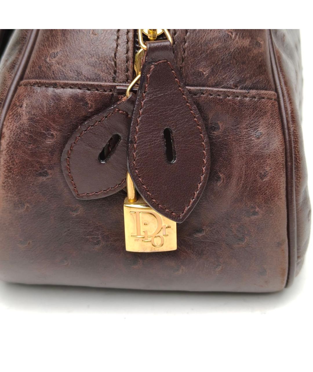 CHRISTIAN DIOR Коричневая сумка с короткими ручками, фото 8