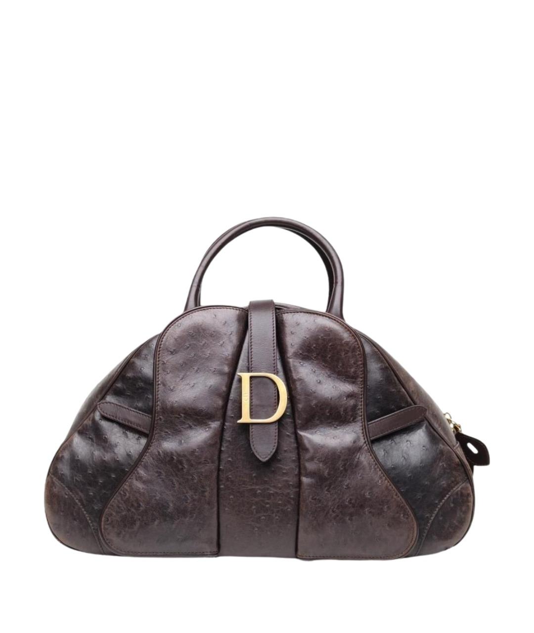 CHRISTIAN DIOR Коричневая сумка с короткими ручками, фото 1