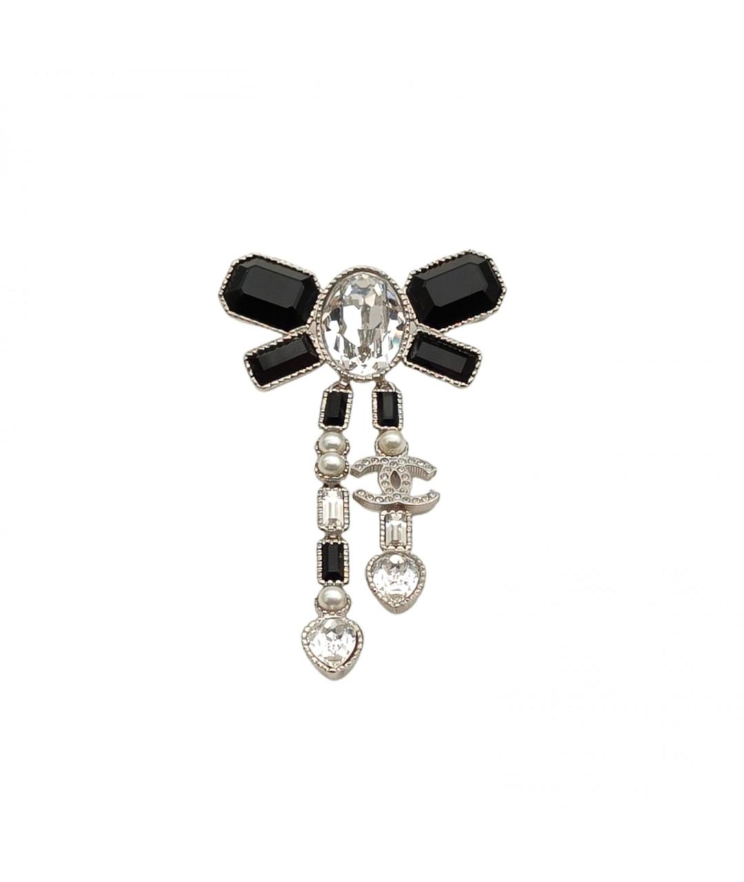 CHANEL Серебряная металлическая булавка / брошь, фото 2