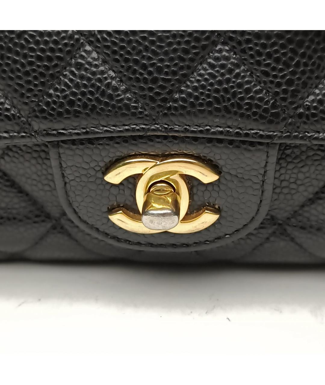 CHANEL Черная кожаная сумка через плечо, фото 7