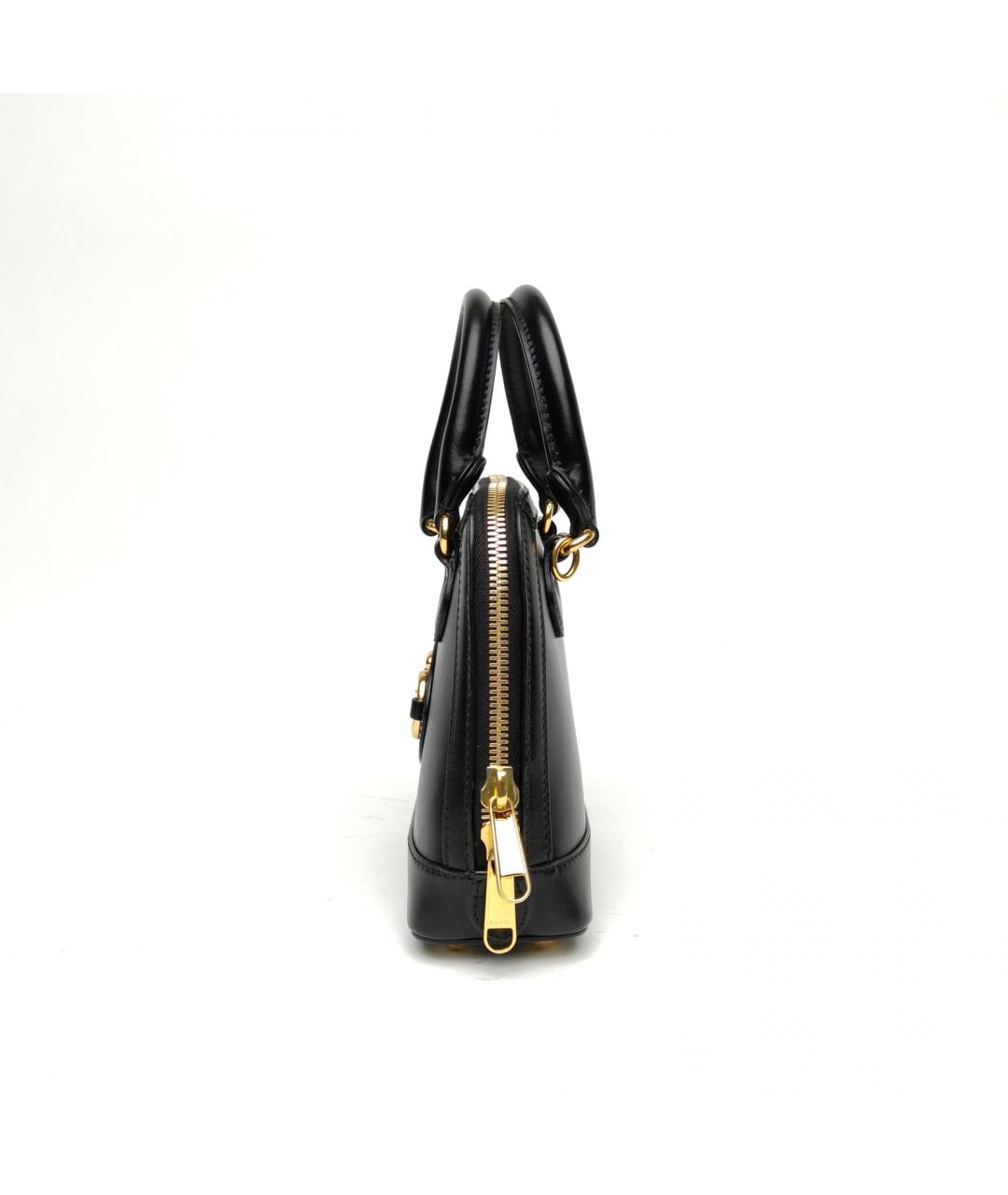 GUCCI Черная кожаная сумка с короткими ручками, фото 3