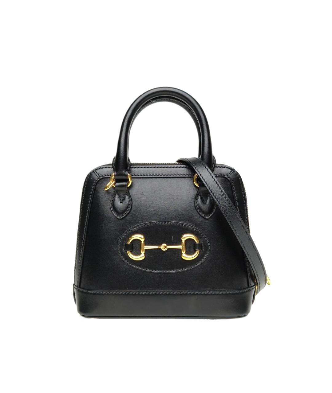 GUCCI Черная кожаная сумка с короткими ручками, фото 10