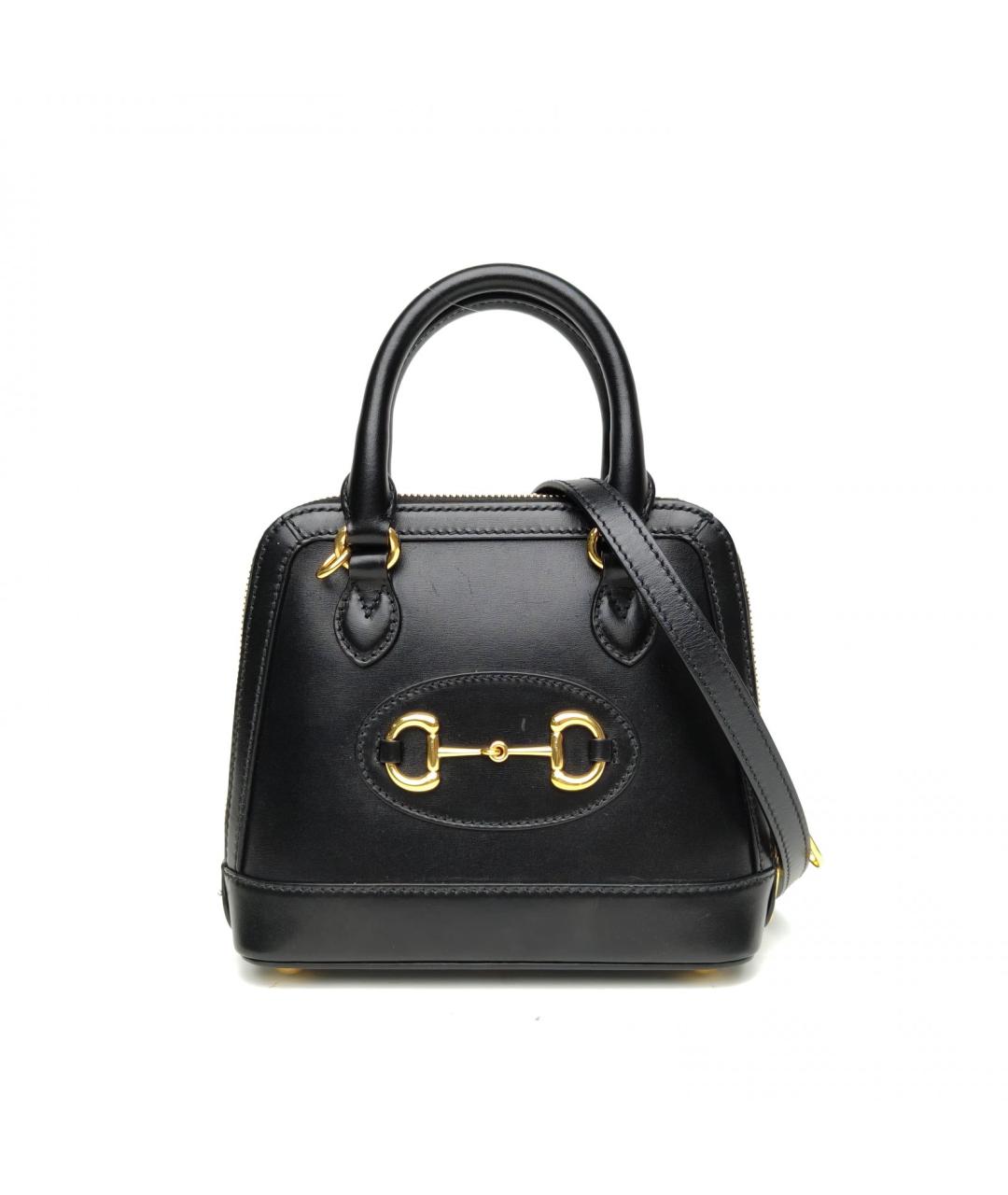 GUCCI Черная кожаная сумка с короткими ручками, фото 2