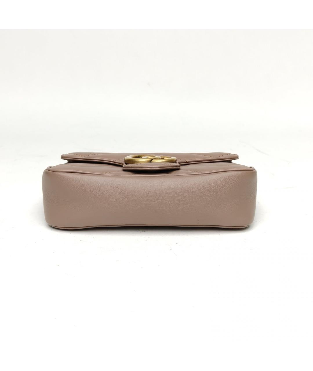 GUCCI Бежевая кожаная сумка через плечо, фото 6