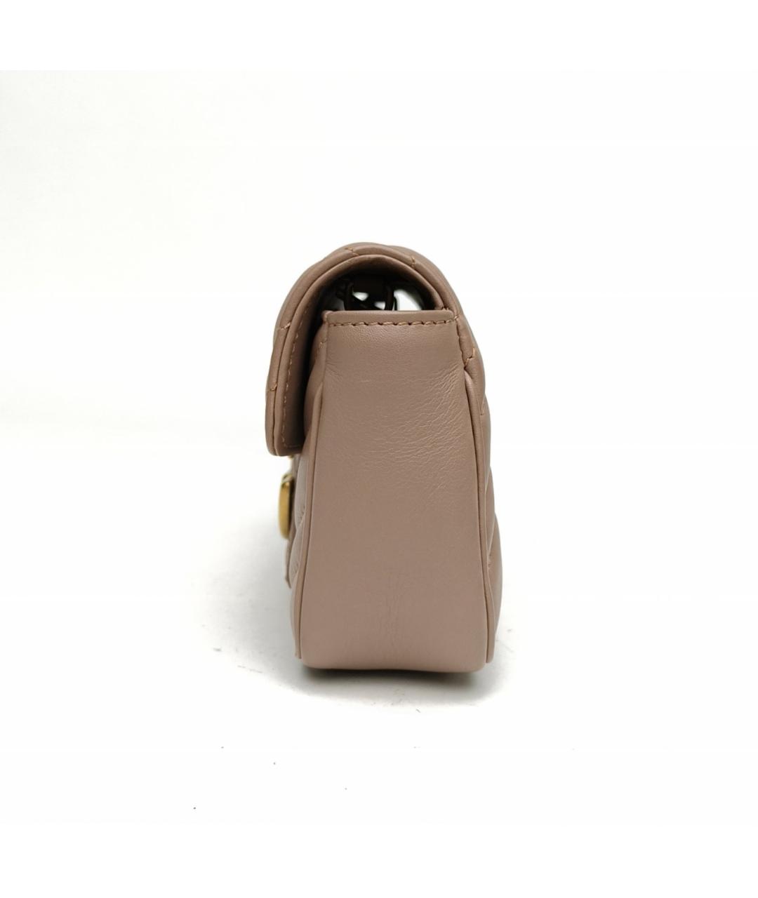 GUCCI Бежевая кожаная сумка через плечо, фото 3