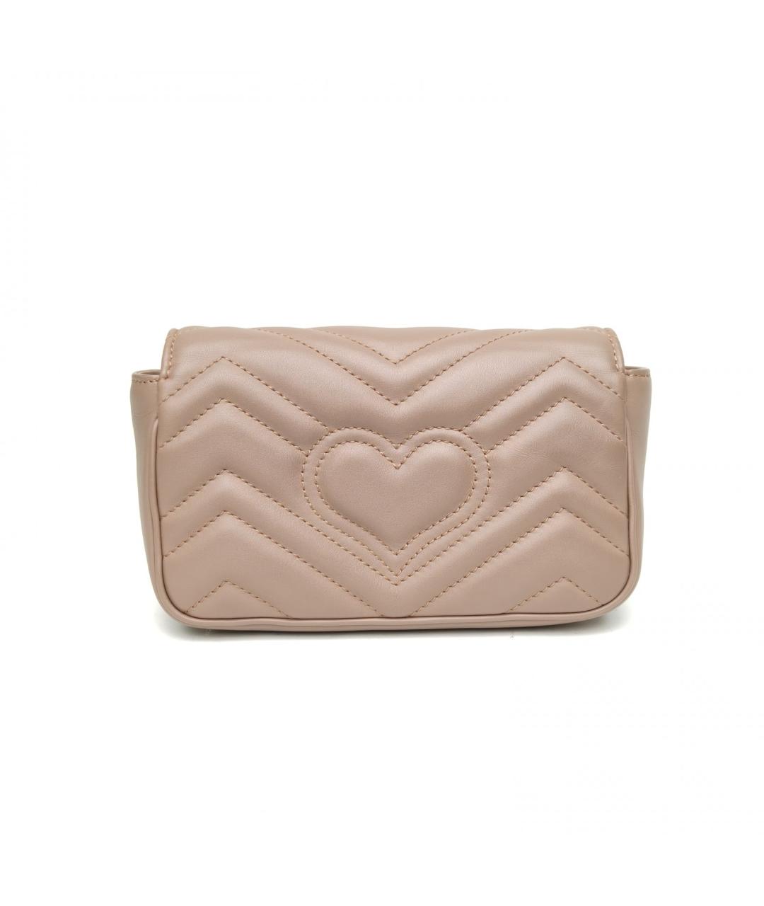 GUCCI Бежевая кожаная сумка через плечо, фото 4