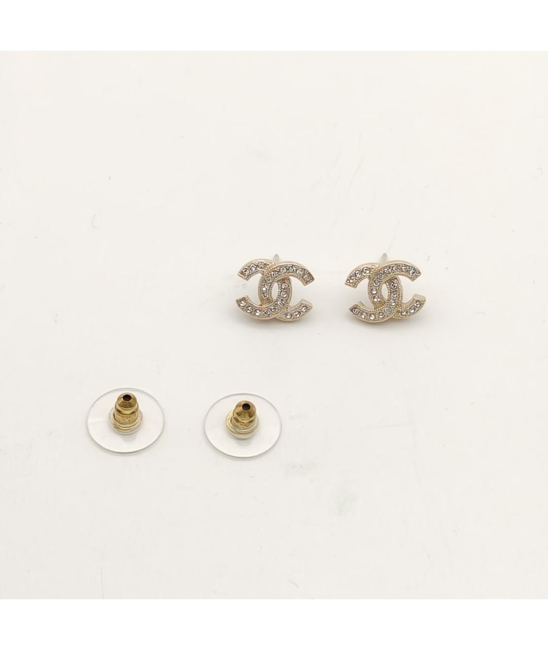 CHANEL Золотые металлические серьги, фото 5