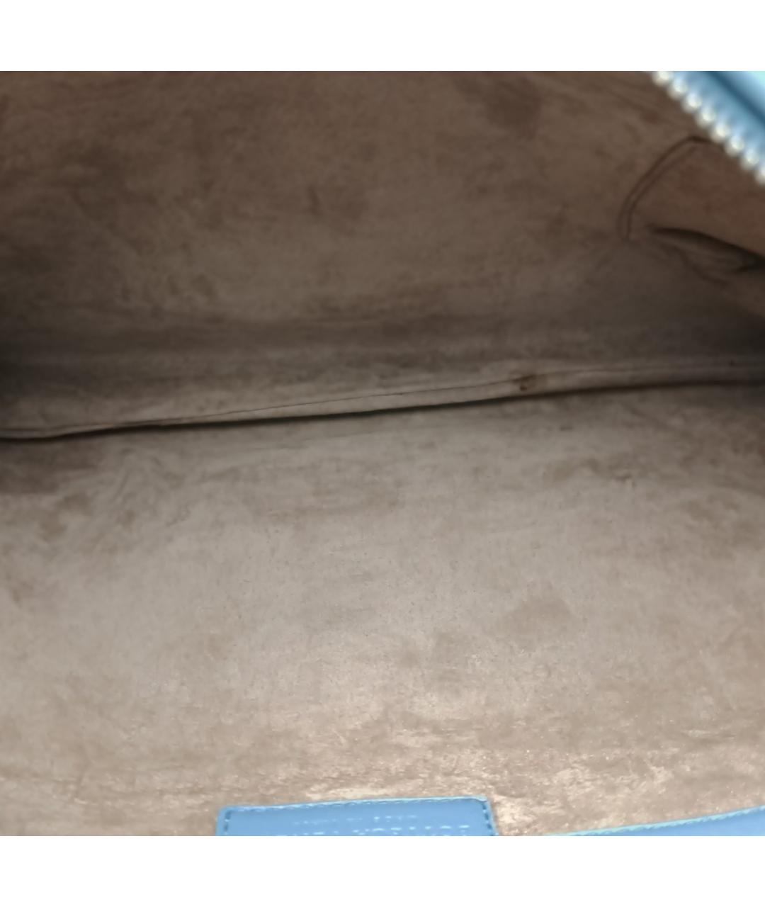 BOTTEGA VENETA Синяя кожаная сумка тоут, фото 8