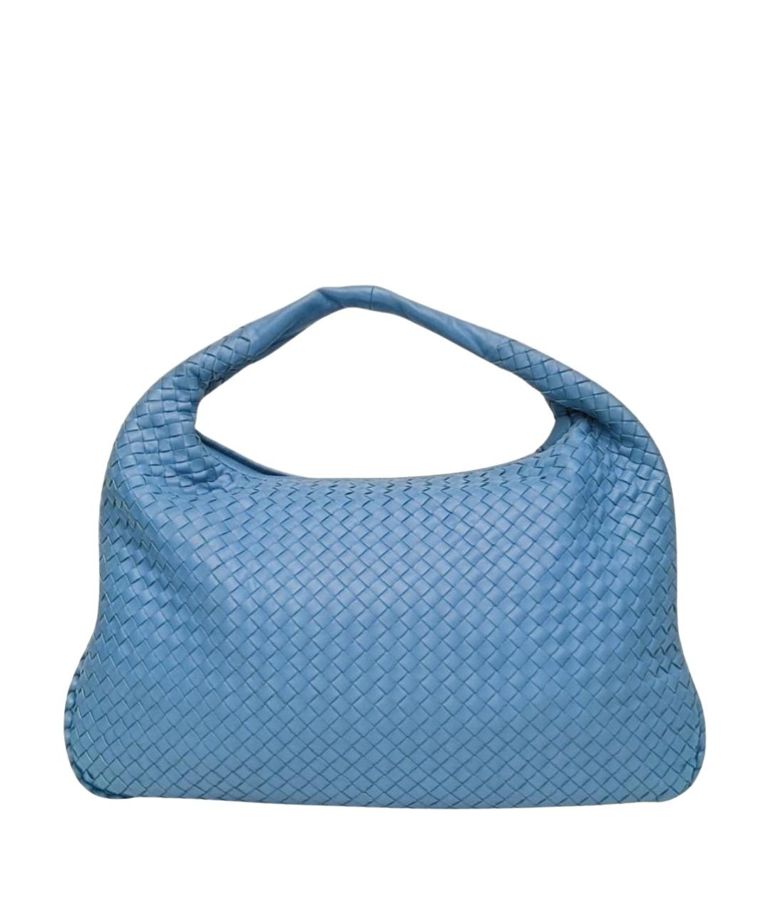 BOTTEGA VENETA Синяя кожаная сумка тоут, фото 1