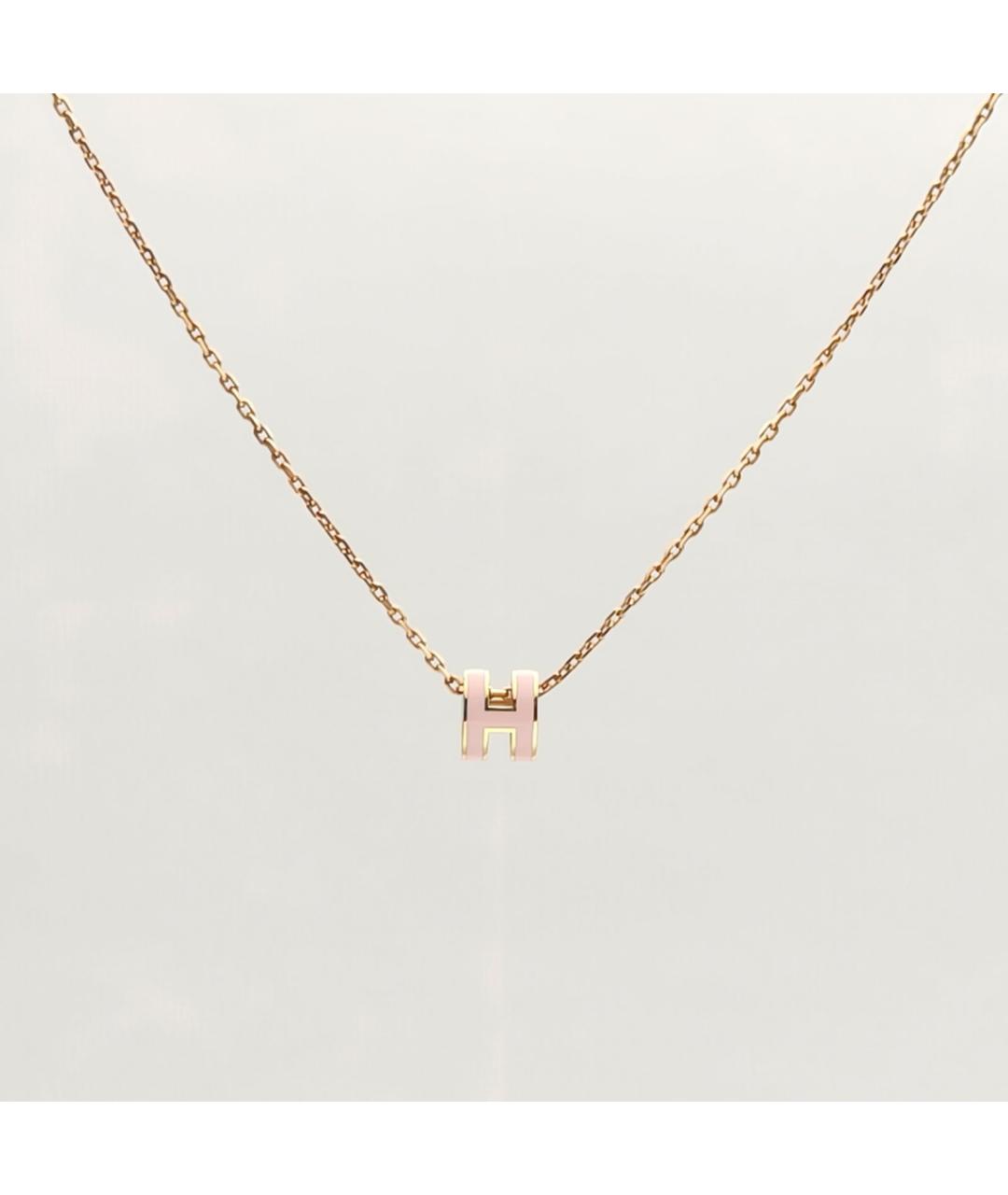 HERMES Розовая металлическая подвеска, фото 3