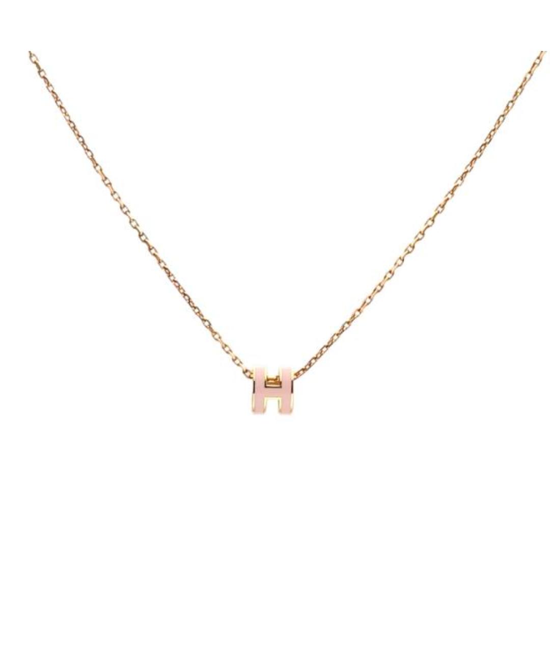 HERMES Розовая металлическая подвеска, фото 1