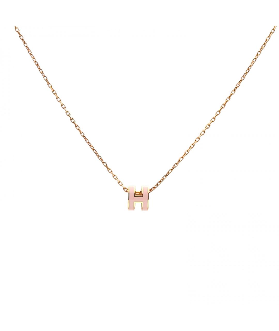 HERMES Розовая металлическая подвеска, фото 2