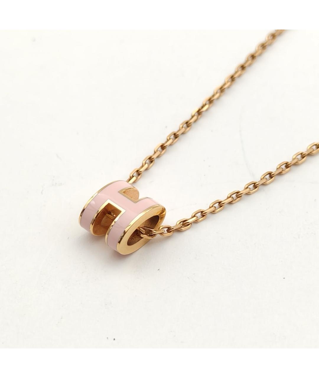 HERMES Розовая металлическая подвеска, фото 4