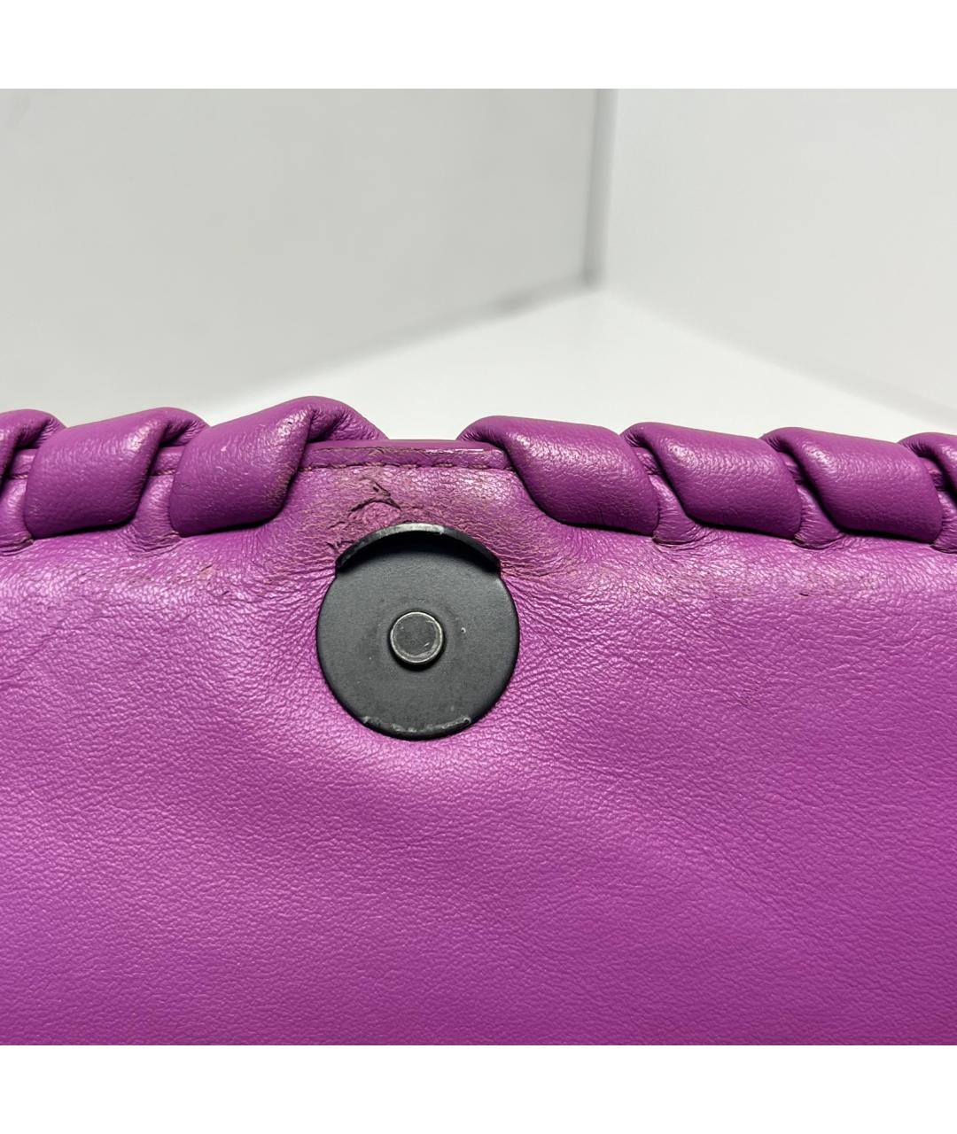 BOTTEGA VENETA Фиолетовая кожаная сумка через плечо, фото 9
