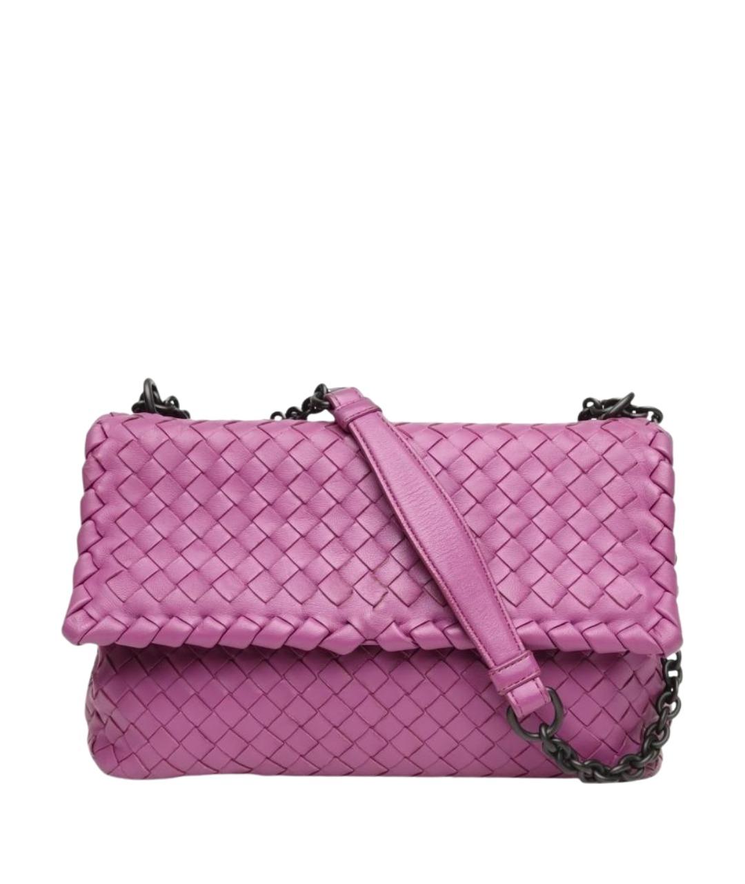 BOTTEGA VENETA Фиолетовая кожаная сумка через плечо, фото 1