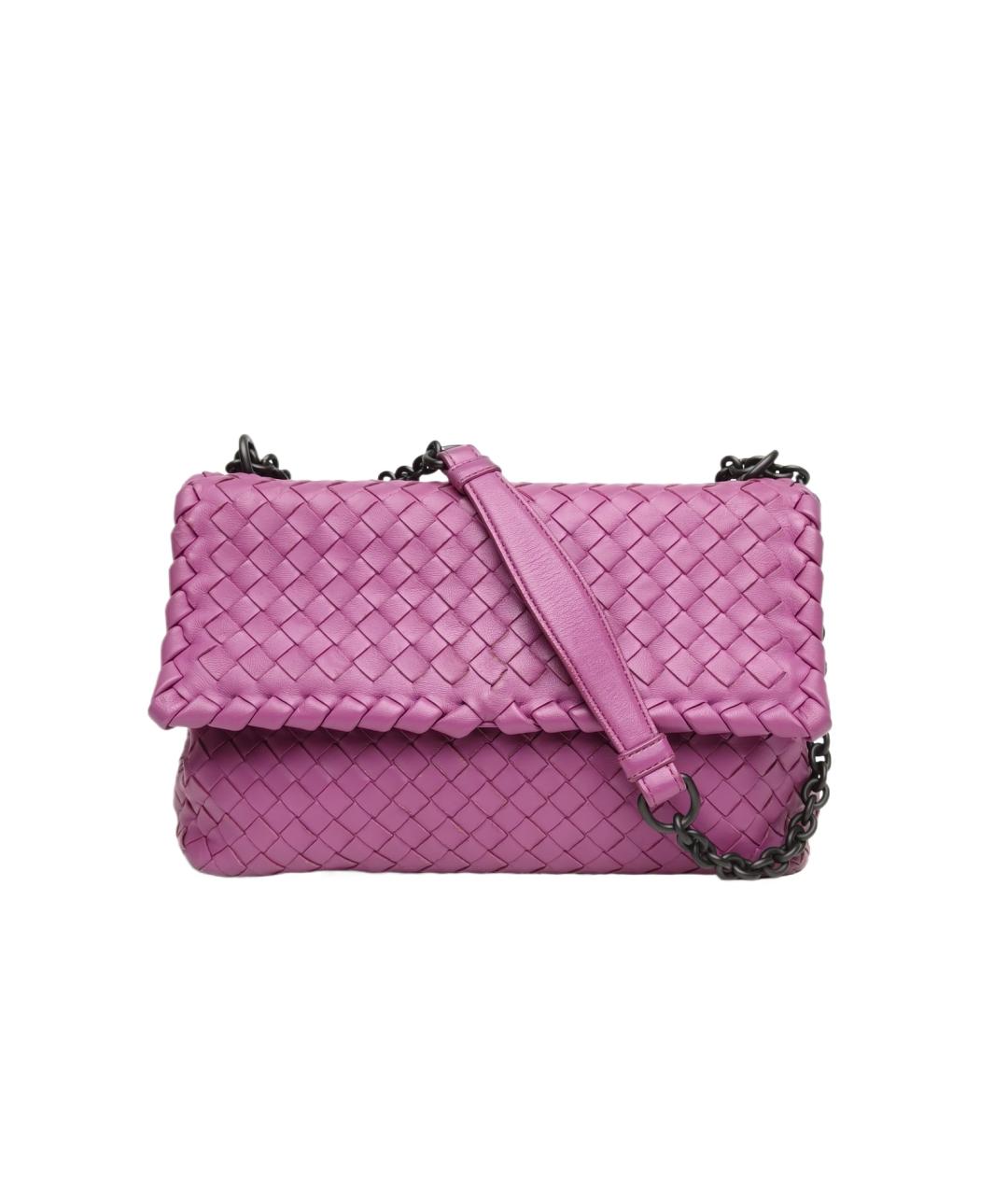 BOTTEGA VENETA Фиолетовая кожаная сумка через плечо, фото 10