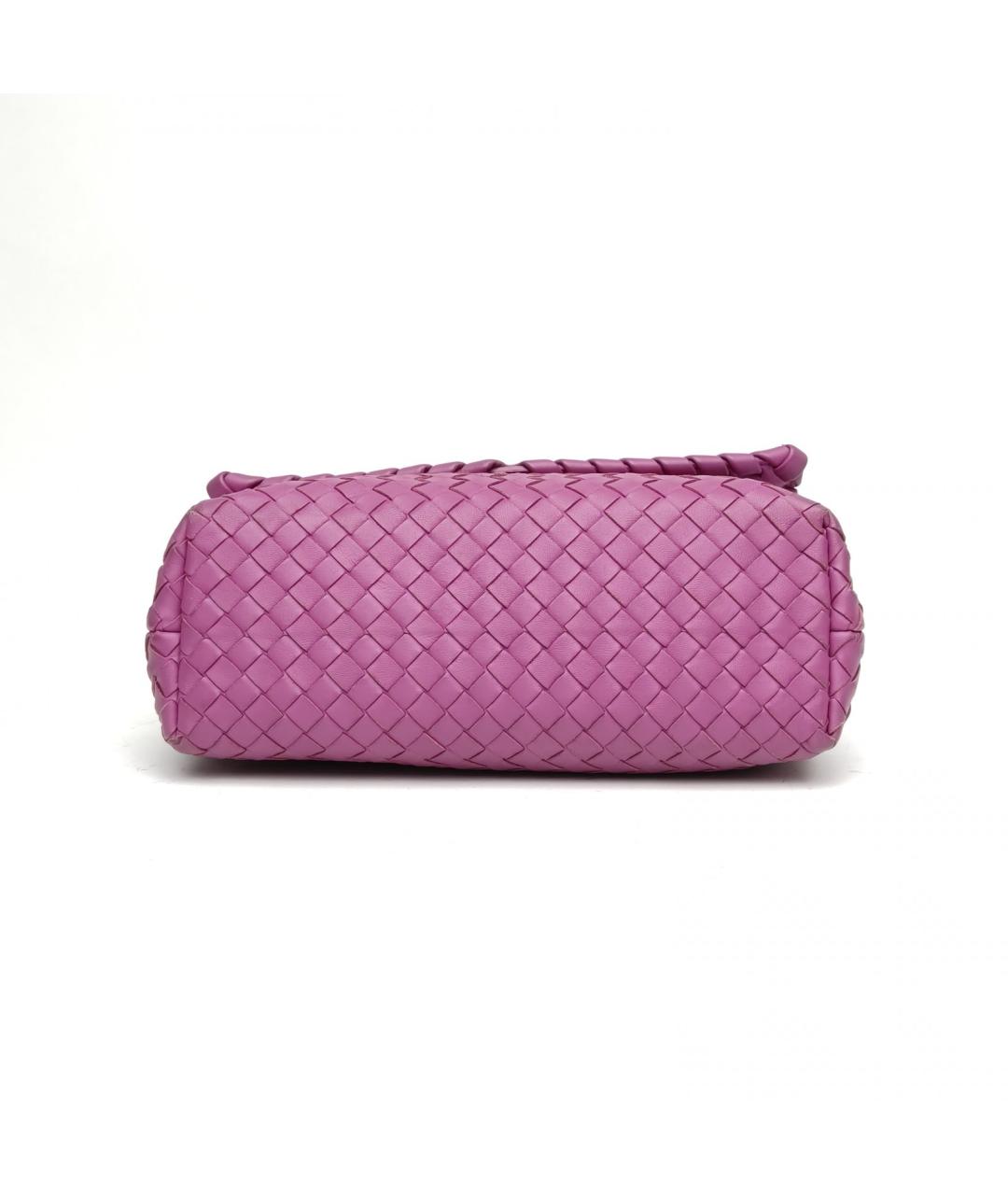 BOTTEGA VENETA Фиолетовая кожаная сумка через плечо, фото 6