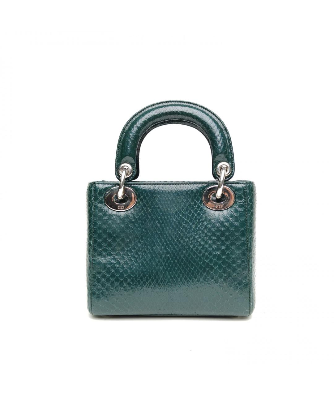 CHRISTIAN DIOR Зеленая сумка с короткими ручками, фото 4