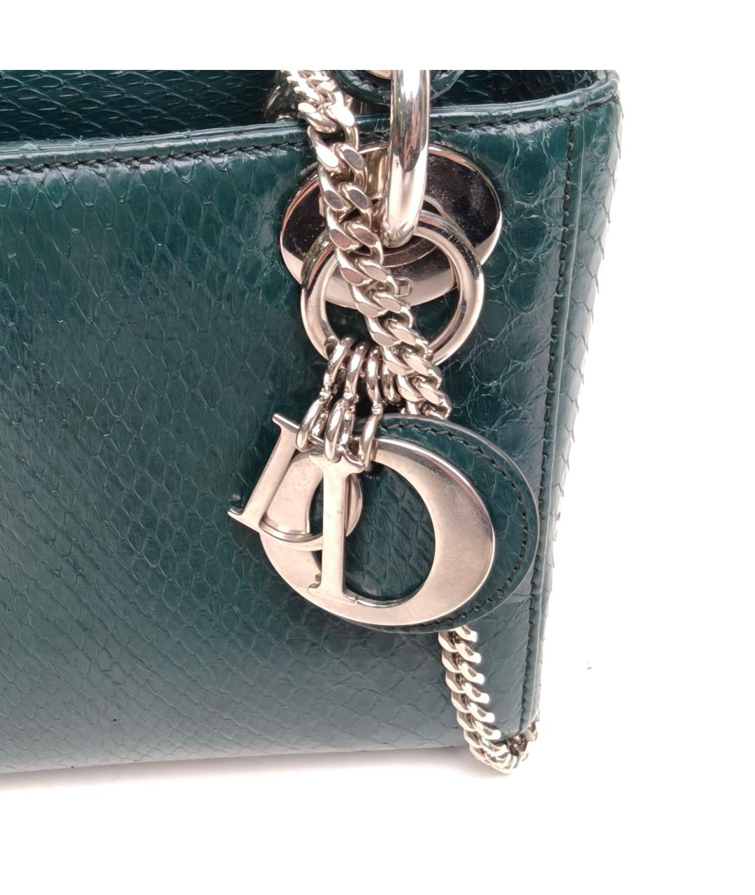 CHRISTIAN DIOR Зеленая сумка с короткими ручками, фото 7