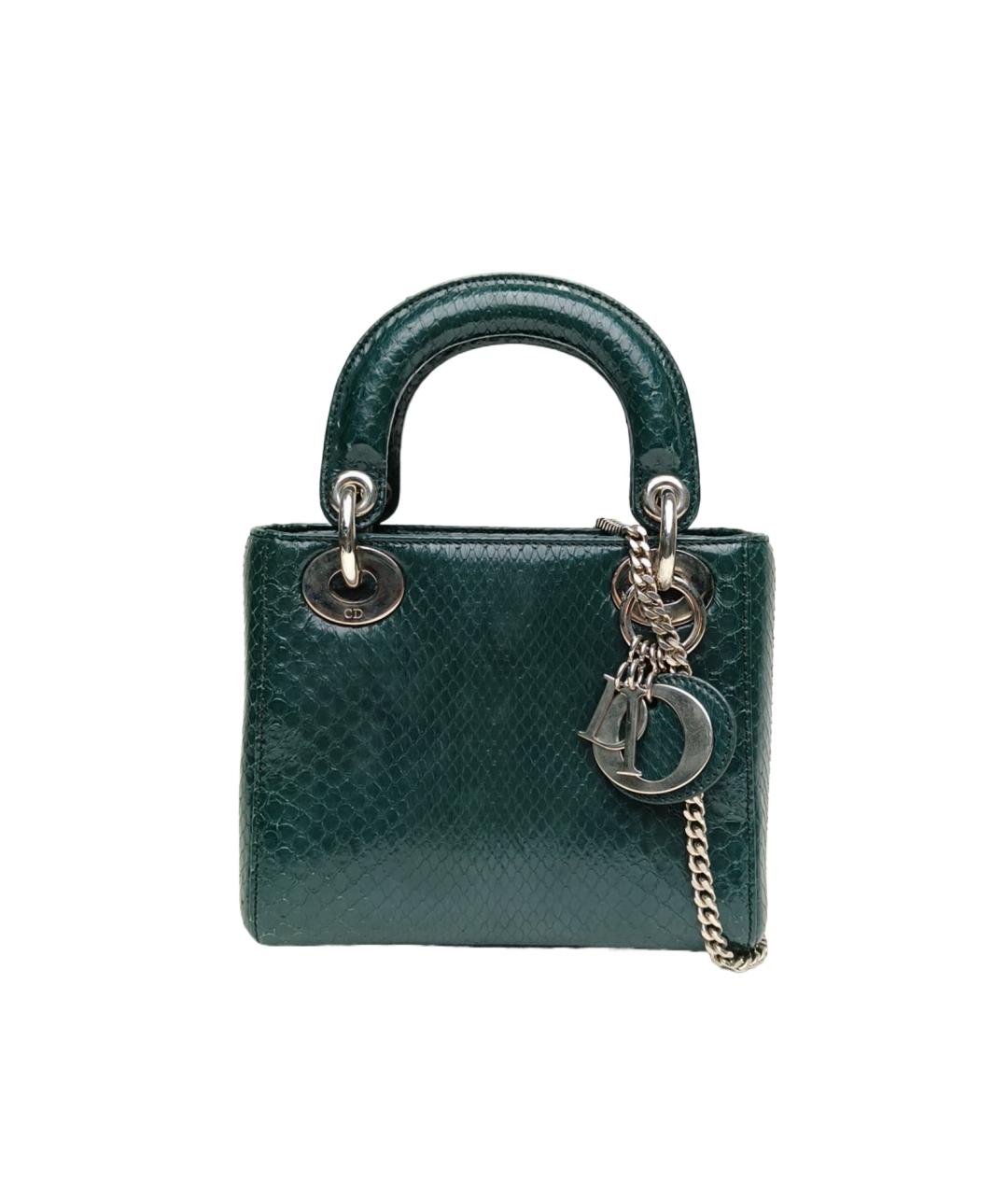 CHRISTIAN DIOR Зеленая сумка с короткими ручками, фото 10