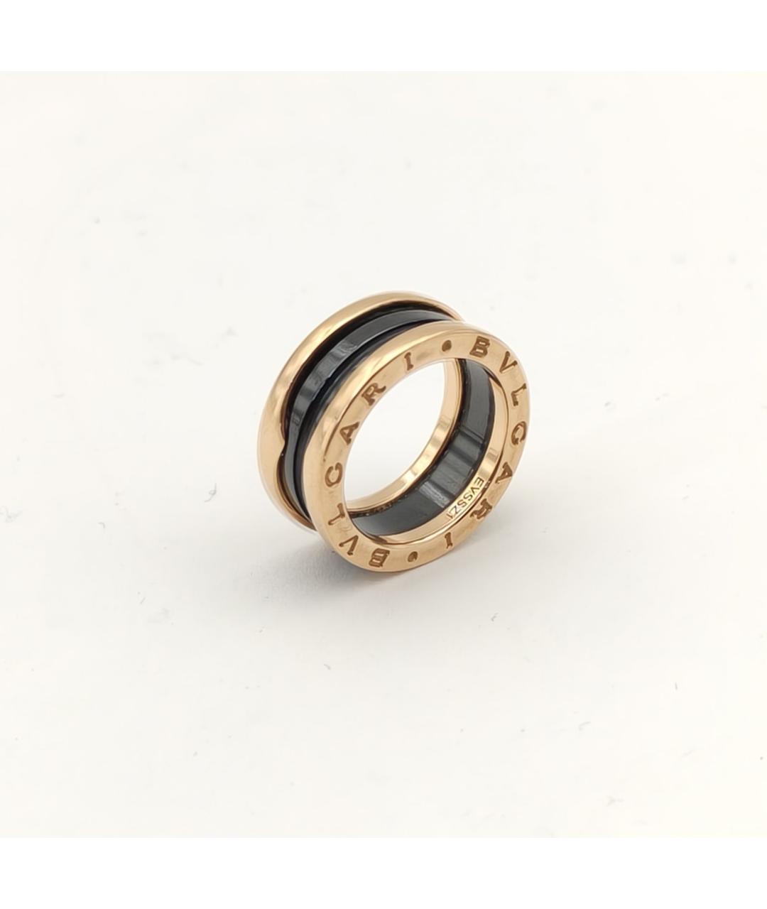 BVLGARI Черное кольцо из розового золота, фото 3