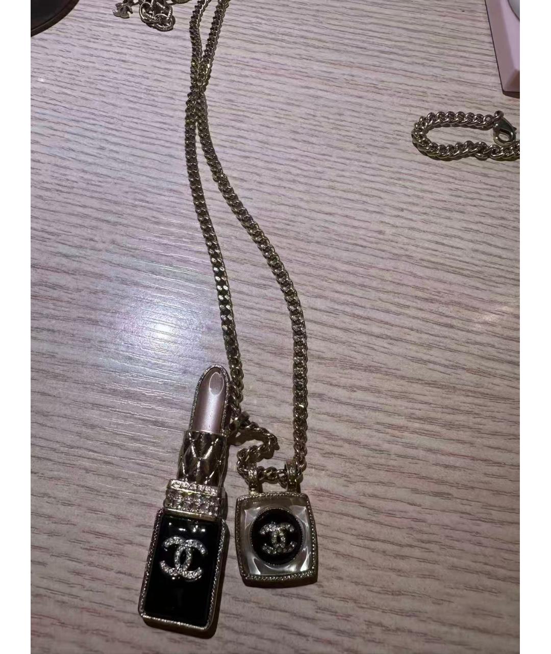 CHANEL Золотая металлическая подвеска, фото 8