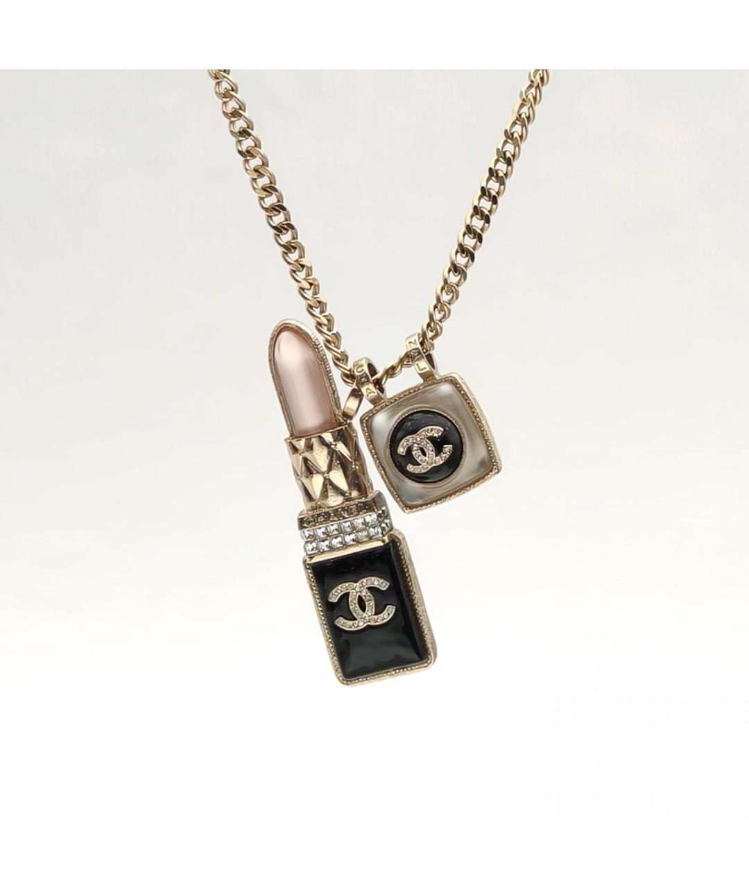 CHANEL Золотая металлическая подвеска, фото 3