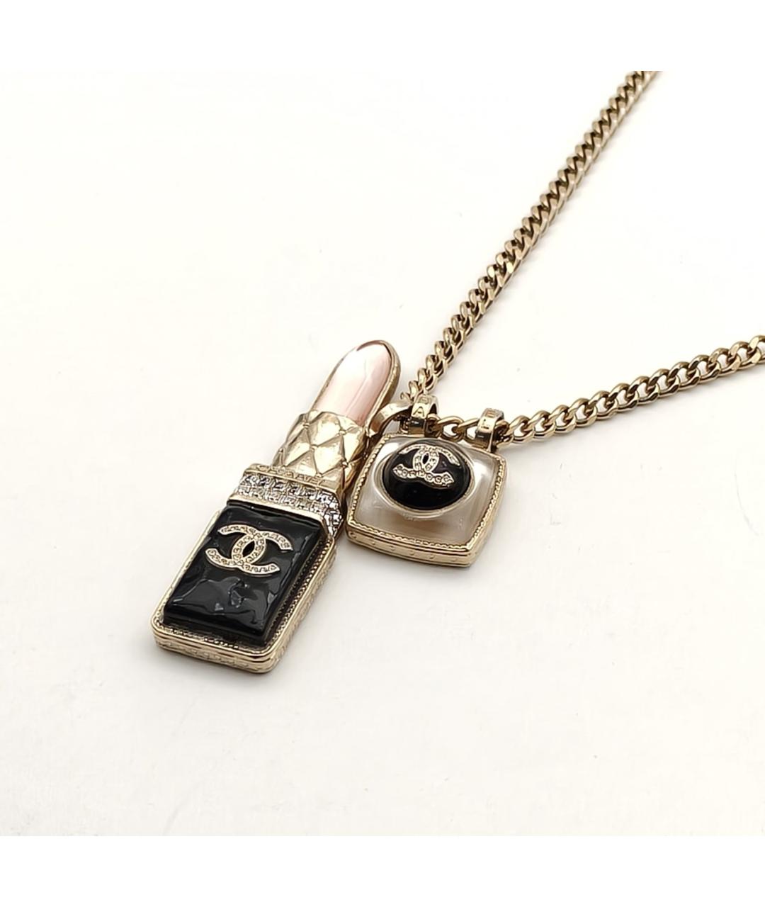 CHANEL Золотая металлическая подвеска, фото 4