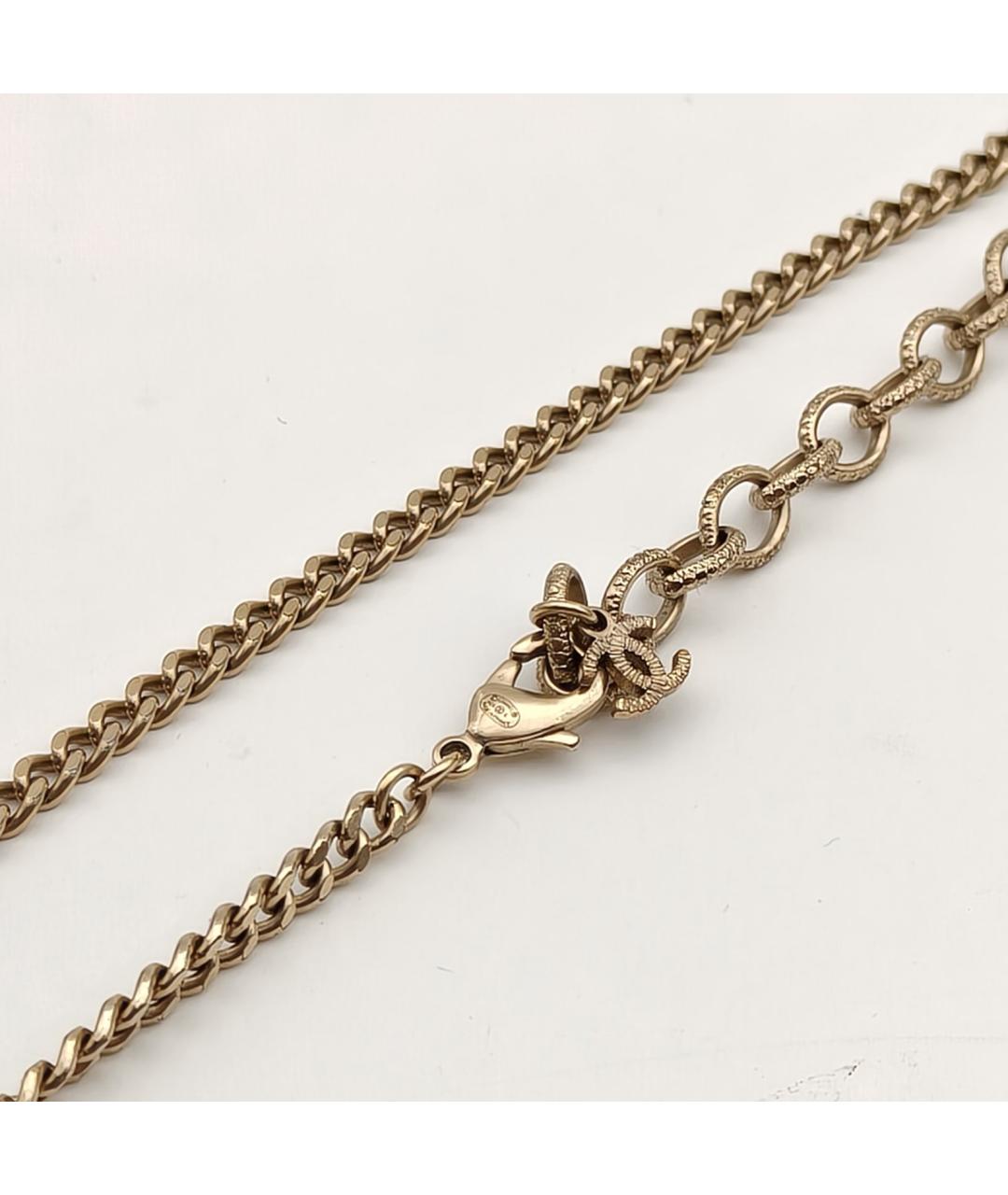 CHANEL Золотая металлическая подвеска, фото 6