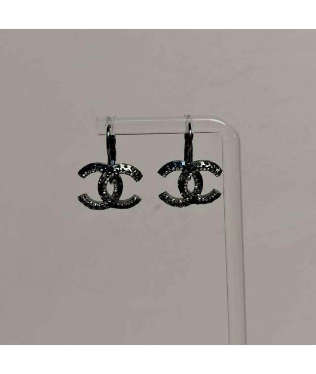 CHANEL Серебряные металлические серьги, фото 8