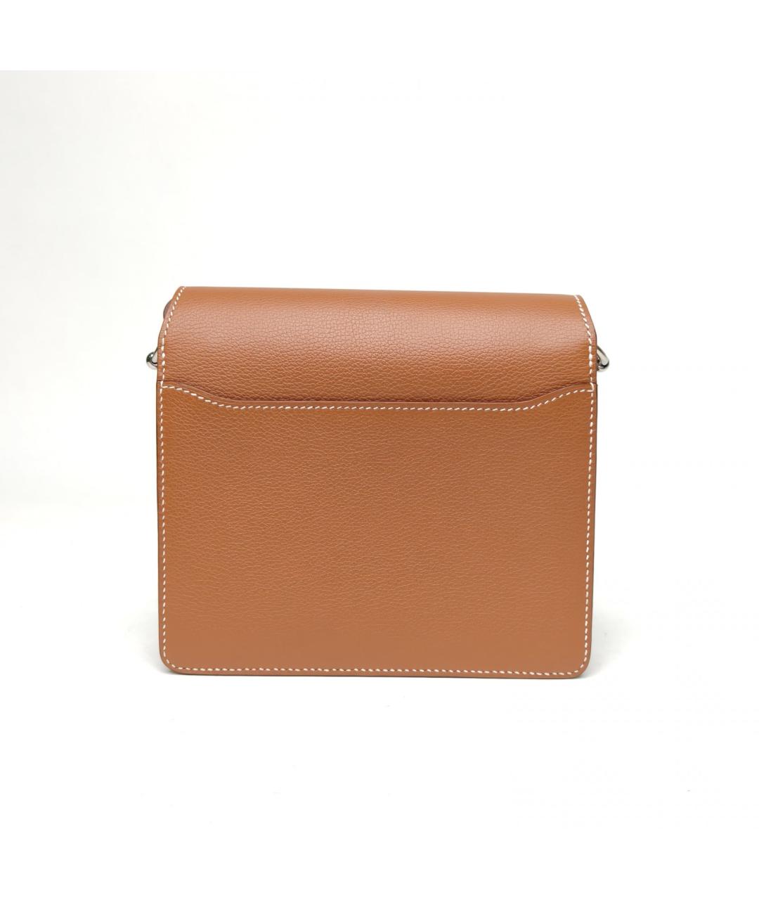 HERMES Коричневая кожаная сумка через плечо, фото 4