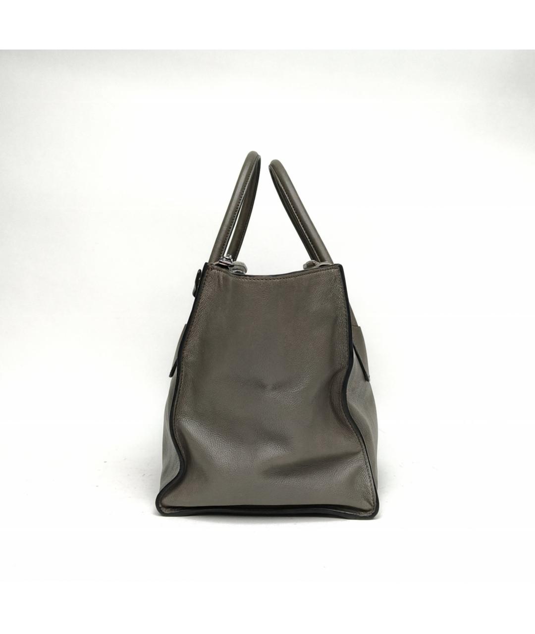 PRADA Серая кожаная сумка тоут, фото 3