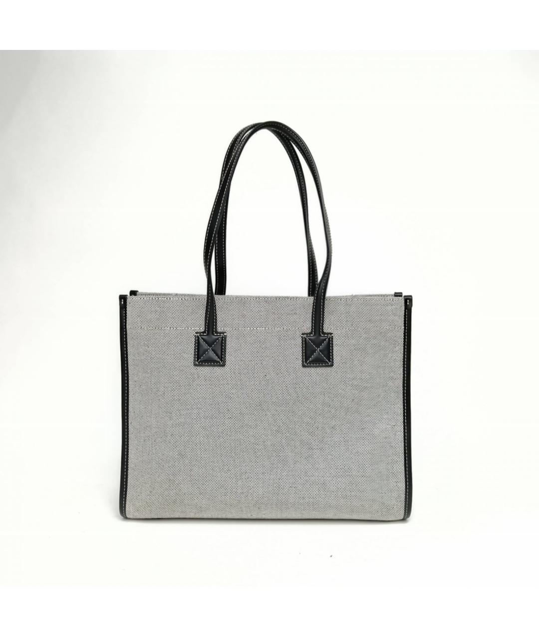 BURBERRY Серая кожаная сумка тоут, фото 4