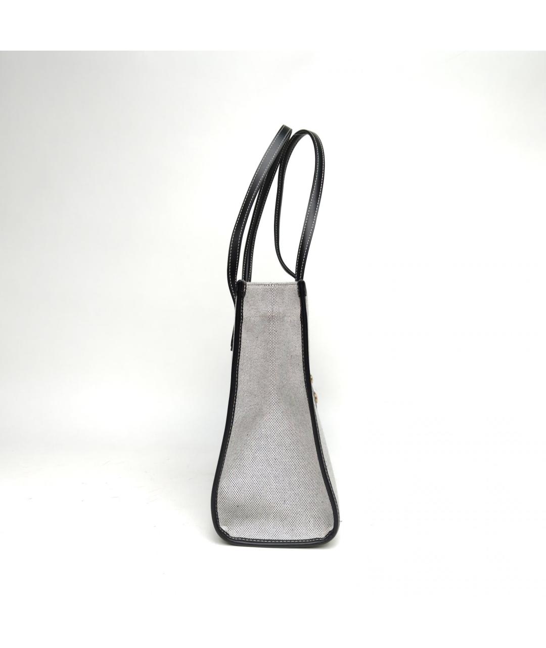 BURBERRY Серая кожаная сумка тоут, фото 5