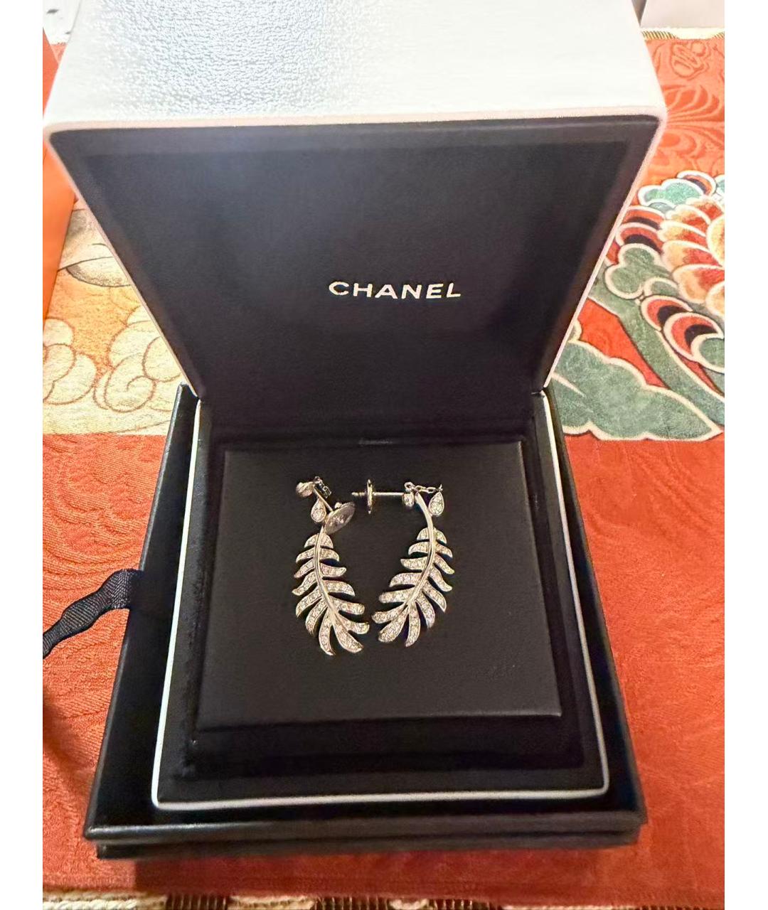 CHANEL Серебряные серьги из белого золота, фото 7