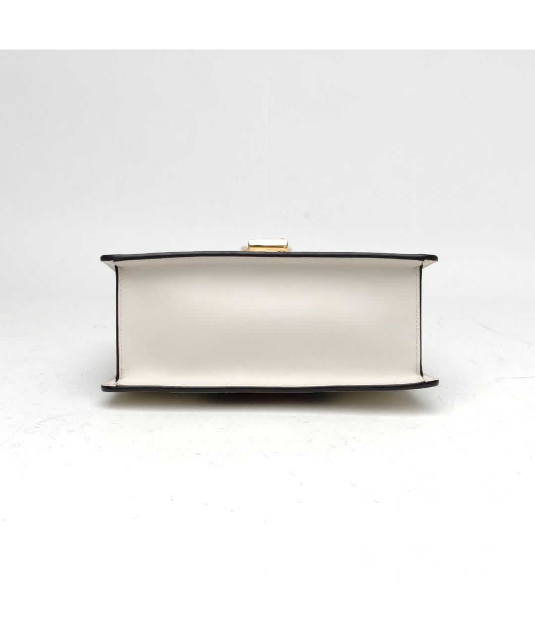 GUCCI Белая кожаная сумка с короткими ручками, фото 6