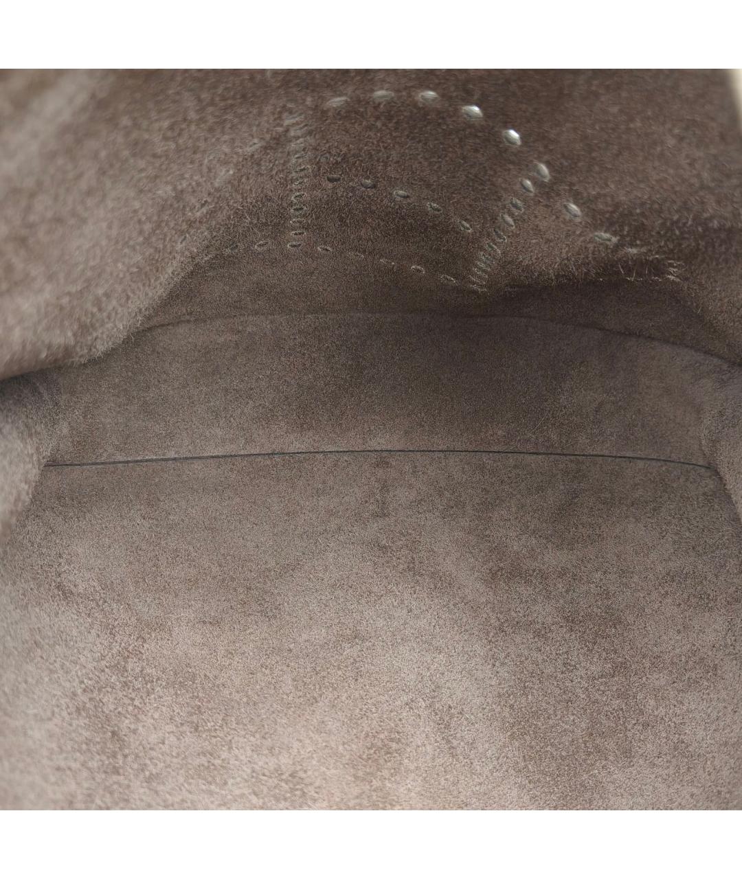 HERMES Бежевая кожаная сумка через плечо, фото 7