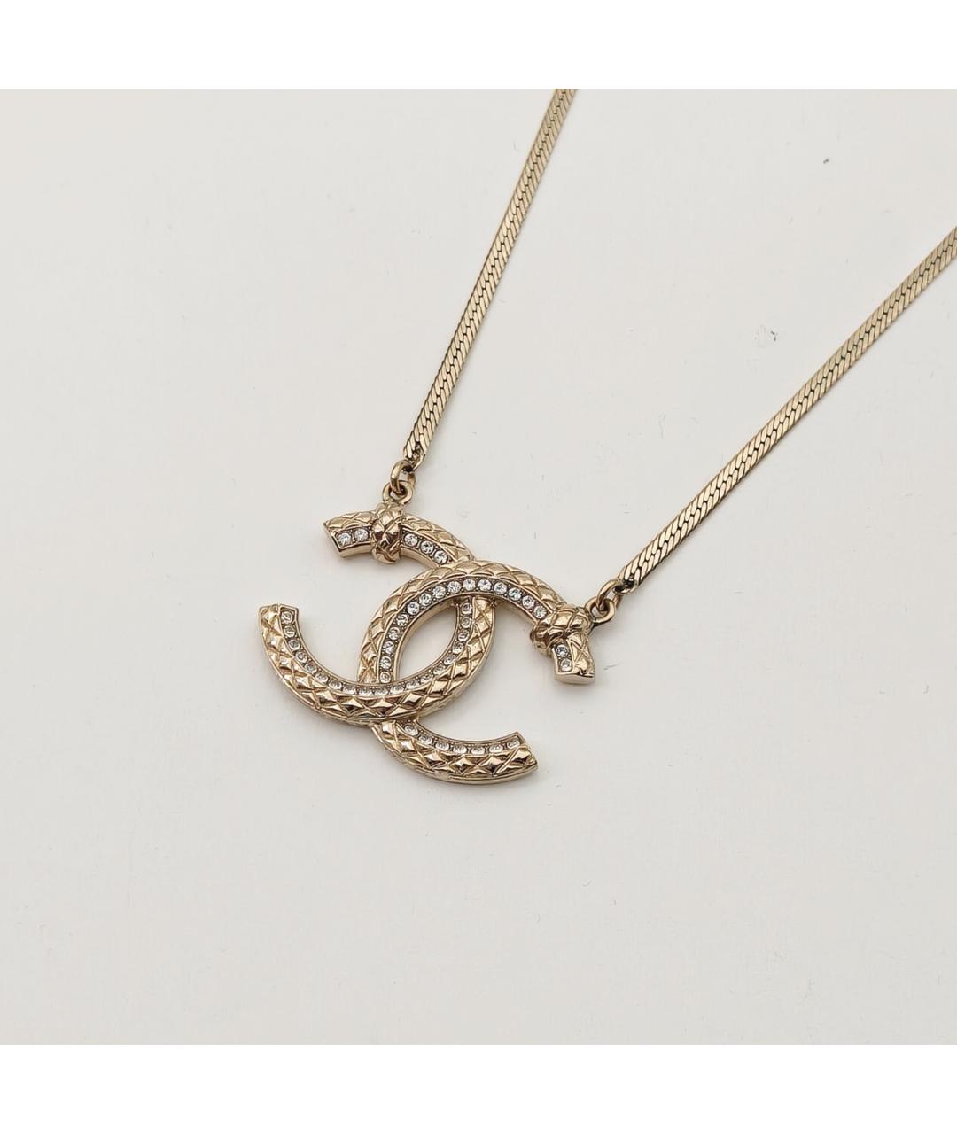 CHANEL Золотое металлическое колье, фото 4