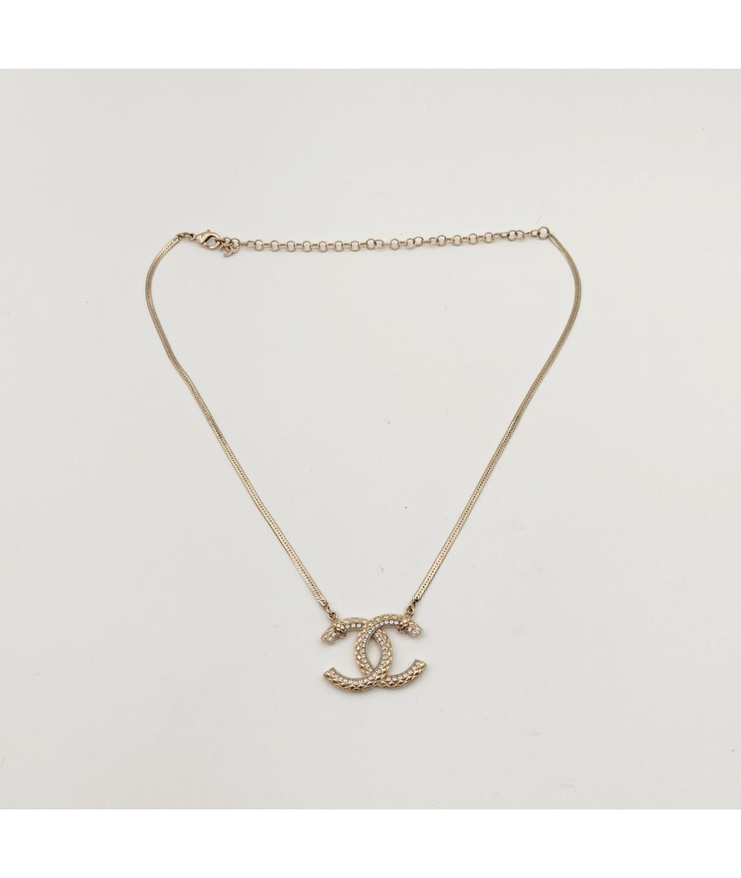 CHANEL Золотое металлическое колье, фото 8