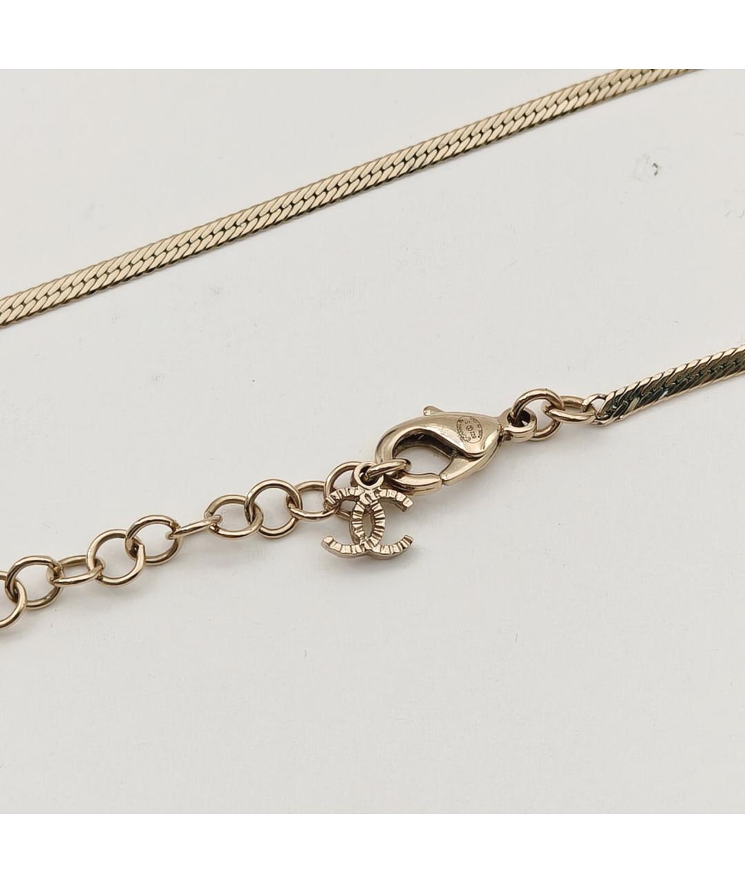 CHANEL Золотое металлическое колье, фото 6