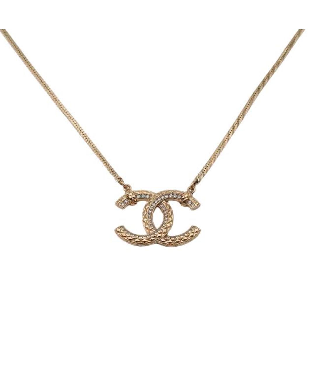CHANEL Золотое металлическое колье, фото 1