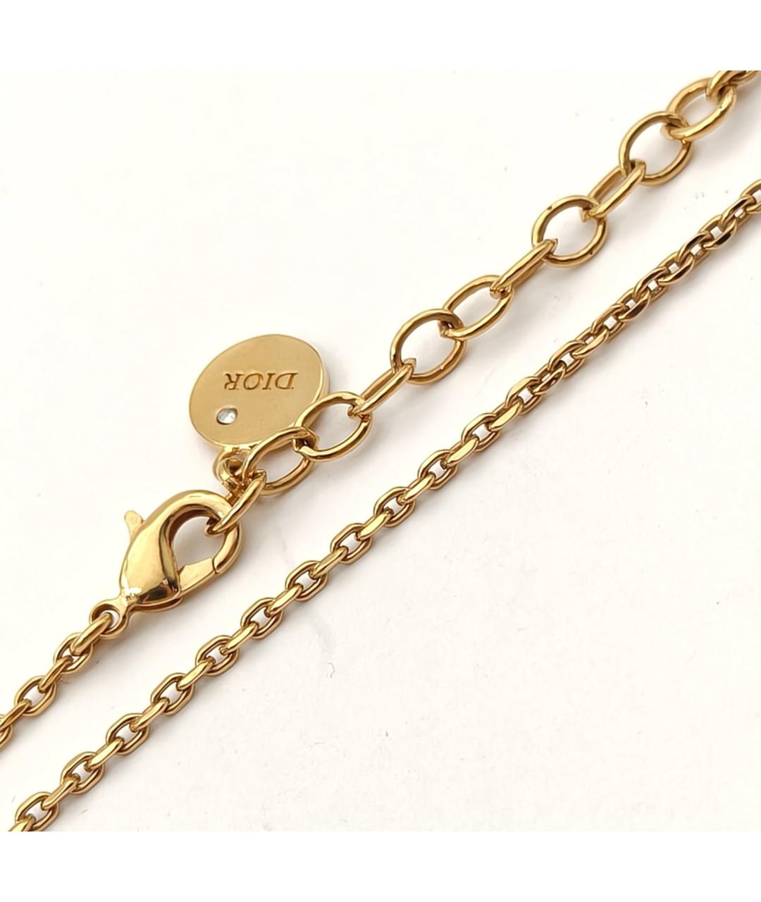 CHRISTIAN DIOR Золотое металлическое колье, фото 6