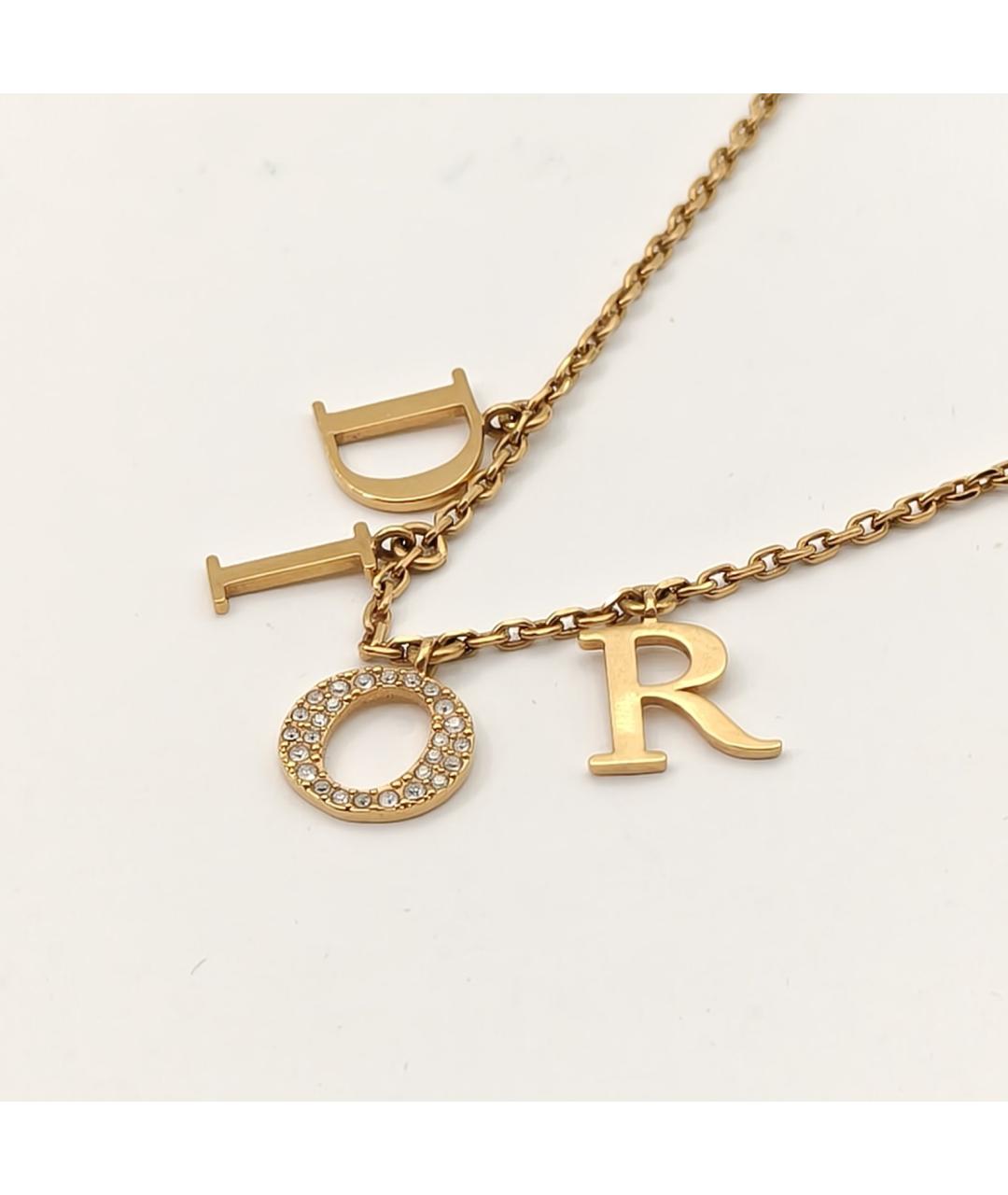 CHRISTIAN DIOR Золотое металлическое колье, фото 4