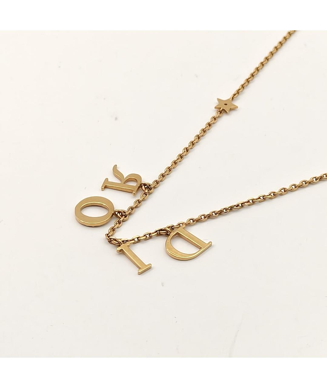 CHRISTIAN DIOR Золотое металлическое колье, фото 5