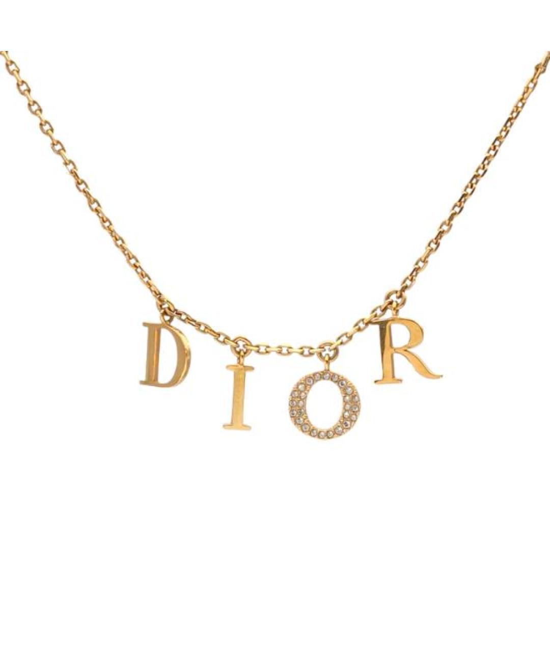 CHRISTIAN DIOR Золотое металлическое колье, фото 10