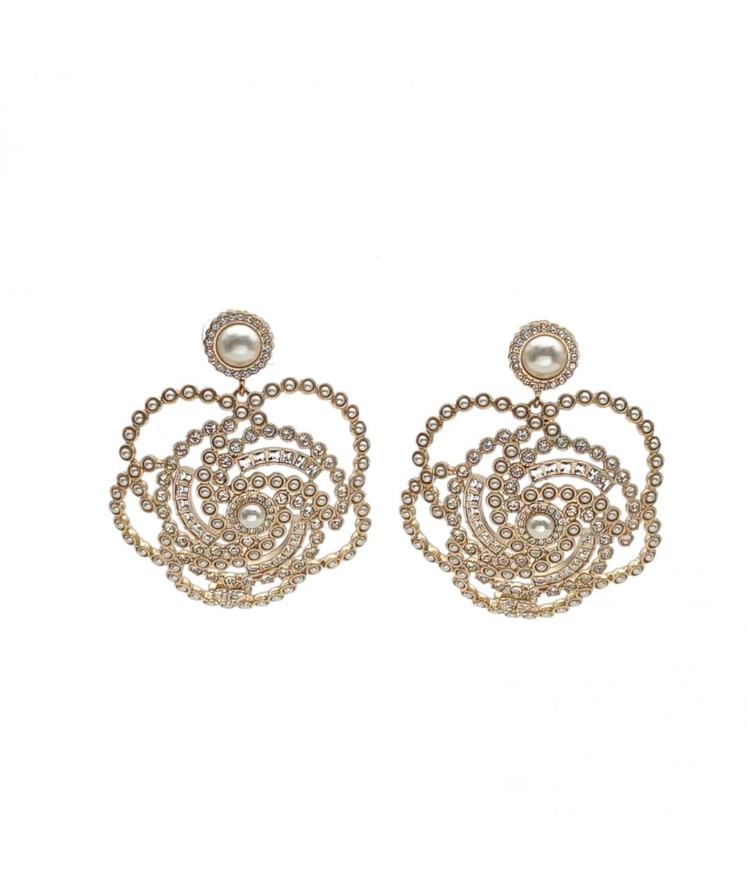 CHANEL Золотые металлические клипсы, фото 2